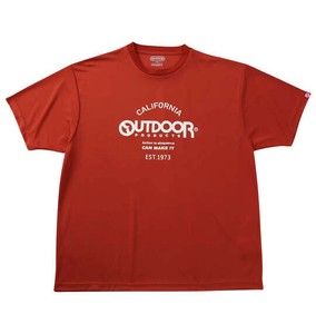 OUTDOOR PRODUCTS ビッグサイズ DRYメッシュ半袖Tシャツ レッド