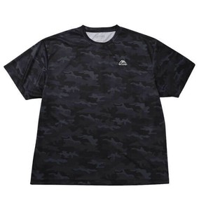 OUTDOOR PRODUCTS ビッグサイズ DRYメッシュカモフラ柄半袖Tシャツ ブラック