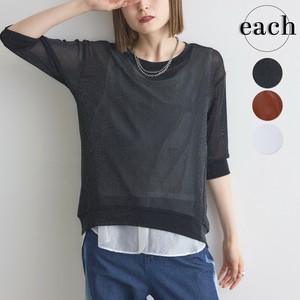 【each 新作】ラメ入りカットソー　 2025人気　 2025SS each東京