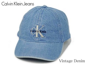 Calvin Klein Jeans MONOLOGO EMBROIDERY DENIM CAP　22286