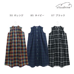 洋装/连衣裙 新商品 立领 2025年 棉 无袖 3颜色