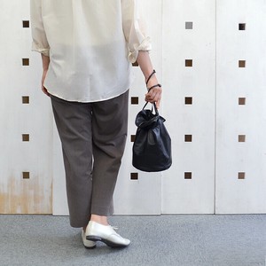 レザー丸底巾着バッグM＜バングラデッシュ製＞