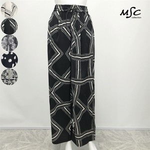 Full-Length Pant Flower Waist Printed
