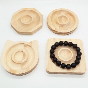 【木製ボード】円形・猫型・四角・六角 プレート DIY用 天然石 ディスプレイ ハンドメイド