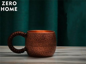 紫銅カップ 紫銅 手作りカップ 手作り銅 ビール銅カップ 個性カップ 200ML ギャザリング