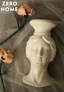 陶磁器の花瓶 家庭の置物 花瓶 北欧の置物 上品映え 半身が花瓶