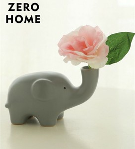 手作りの象 陶磁器の花瓶 家の置物 玄関の置物 プレゼント 大人気