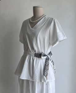 【2025春夏新作】エレガンスペイズリーリボンブラウス