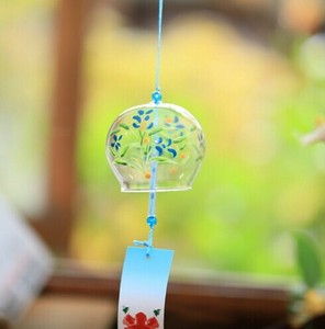 風鈴 花柄  置物 ガラス インテリア  WXB336