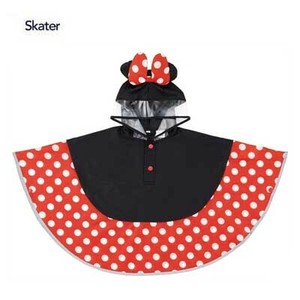 キッズ レインポンチョ なりきり ミニーマウス Minnie Disney スケーター RAPO2  適応身長：80〜100cm