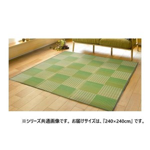 ふっくらい草ラグ(裏貼り) クレパス 約240×240cm GR 81909123