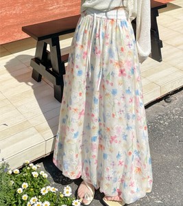 スカート ハイウエスト 花柄 ゆったり 快適 レディース ファッション   MBQ1174
