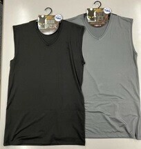 紳士　お腹押さえ　パワーネット　V首スリーブレス　無地　30枚入り 1002574751
