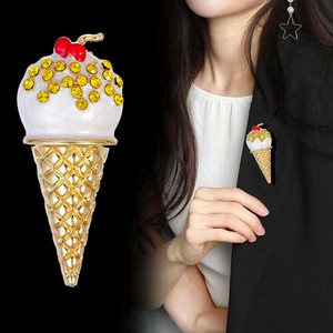 アイスクリーム　ブローチ 卒業式  おしゃれ ブローチ  入学式 入園式  結婚式 　ブローチ キラキラ