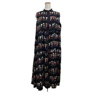 Casual Dress Sleeveless Dress Ladies fashion black Front Opening