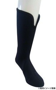 喜多 防寒　ロング　インナーソックス　滑り止め付 L(25.5〜26.5cm) ブラック No9870