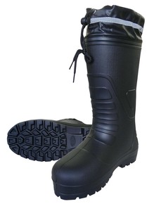 喜多 柔らかいEVAラバーブーツ(カバー付) XL(27.5〜28.0cm) ブラック KR7040