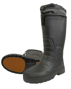 喜多 柔らかい防寒EVAラバーブーツ(裏ボア)　カバー付　 XL(3L)(27.5〜28.0cm) ブラック KR8010