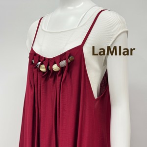 Casual Dress Design Hem switching Front Rayon Tuck Made in Italy