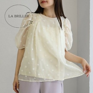【LA BRILLER】2025新作　ドット柄シアートップス　全4色
