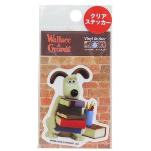【ステッカー】ウォレスとグルミット ダイカットクリアミニステッカー 読書