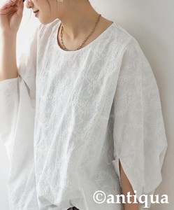 [antiqua] T-shirt Dolman Sleeve Ladies fashion Cotton