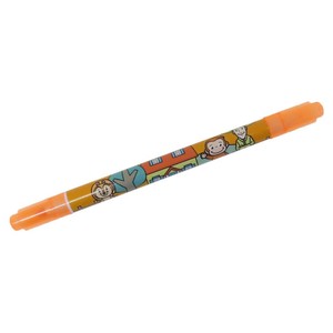【ペン】おさるのジョージ カラーツインペン オレンジ