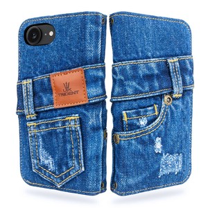[簡易包装] デニム iPhone16e スマホケース 手帳型 iPhoneケース ※簡易ビニール包装仕様