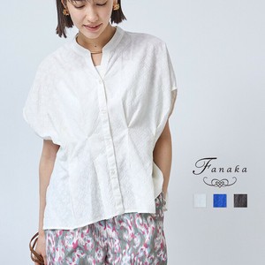 衬衫 刺绣 法式袖 腰部 Fanaka 短袖衬衫