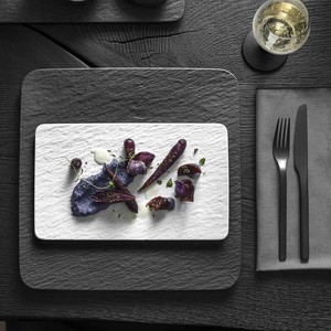 「Villeroy & Boch ( ビレロイ&ボッホ )」ロックブラン マルチプレート 28×17cm 【国内正規品】