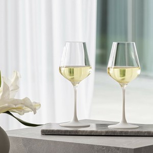「Villeroy & Boch ( ビレロイ&ボッホ )」ロックブラン ホワイトワイングラス 2脚セット 【国内正規品】