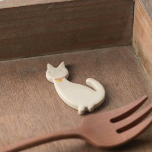 Mino ware Chopsticks Rest Japanese Tableware White Made in Japan