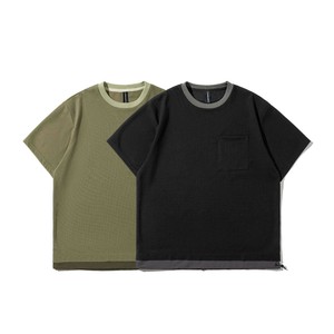 P22025メンズ Tシャツ トップス 2025春夏新作 カジュアル 半袖 スプライス  ゆるい 日系