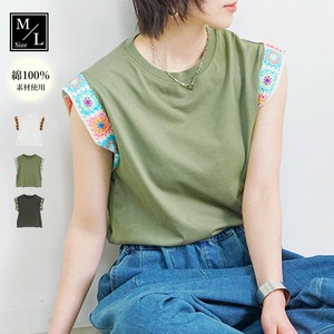 2025年新商品 T 恤/上衣 钩花蕾丝