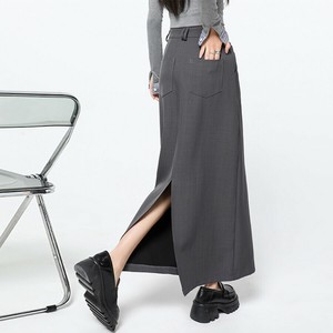 深めバックスリットストレートロングスカート