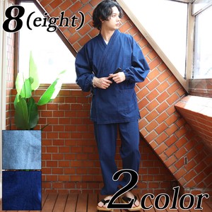 甚平/和服工作服 棉 作务衣 男士