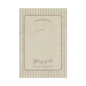 カザロ ソラペーパーメッセージカード ハガキ STAY GOLD ベージュ 36P101P0503