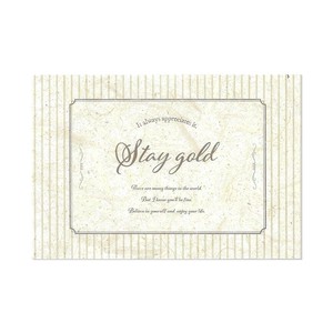 カザロ ソラペーパーメッセージカード ハガキ 横 STAYGOLD ベージュ 36P101P0506