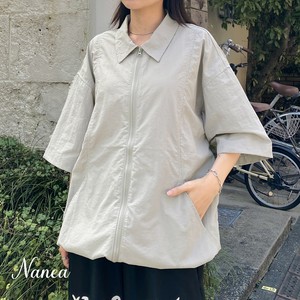 衬衫 新商品 双拉链/双开口拉链 宽松衬衫 短款