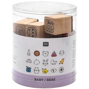 ［輸入スタンプ ］RICO DESIGN スタンプ セット☆ベビー 赤ちゃん 動物 ミルク☆