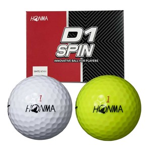 本間ゴルフ D1スピン ゴルフボール 2ピース構造 24個入 2色 ホワイト イエロー
