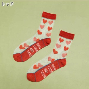 【現品50％オフ】WU1171s-r-2set 2足セット ハートシアーソックス  アルファベット シースルーソックス