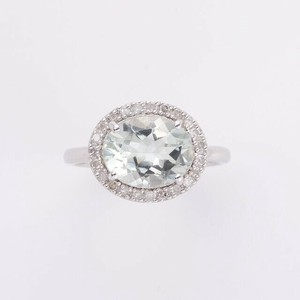 Silver-Based Amethyst Ring Green