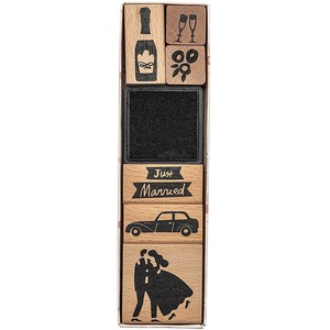 ［輸入スタンプ ］RICO DESIGN スタンプ セット☆ジャストマリッジ カップル 車 グラス☆