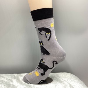 短袜 女士 袜子 黑猫 猫