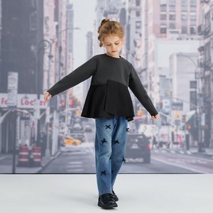 Pre-order Kids' Jacket Cardboard knit Peplum [A/W NEW]