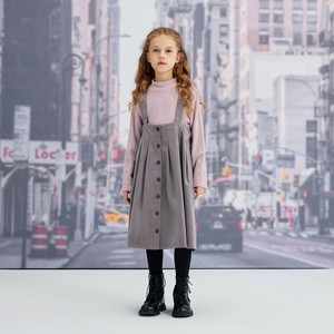 Pre-order Kids' Casual Dress Corduroy Pinafore Dress [A/W NEW]