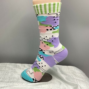 短袜 女士 袜子 粉彩