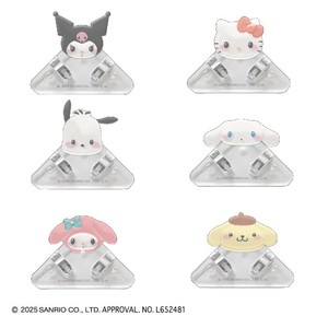 【先行受注】トレーディングぷっくりマスコット付きクリップ60個入りBOX サンリオキャラクターズ 予約〆7/9