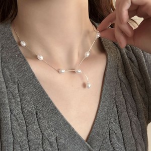 韓国　ネックレス ネックレス レディース　ネックレス シルバー925　メッキ ネックレス シルバー